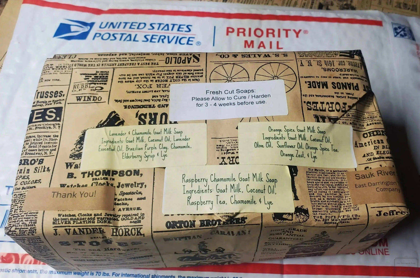 12 Bars Homemade Cold Processed Soaps Shipped via USPS Priority Mail