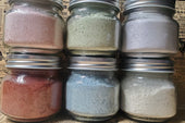 Jars of natural cold process soap colorants