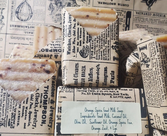 Orange Spice Soap Homemade Hand Poured Cold Process Goat Milk Soap - East Darrington Trade