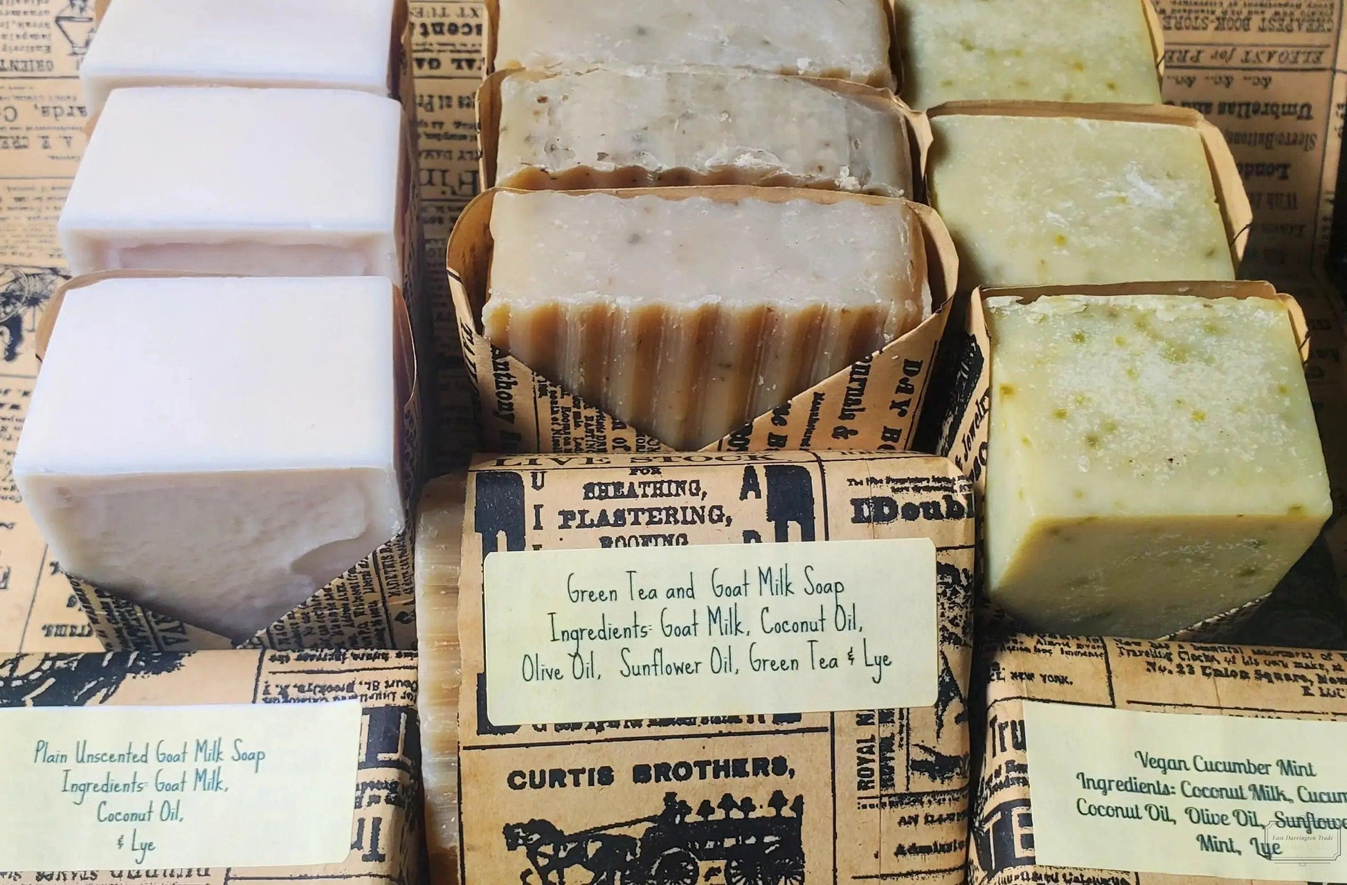 Shaving Bar - Goat Milk Soap Homemade Hand Poured Cold Process Goat Milk Soap - East Darrington Trade