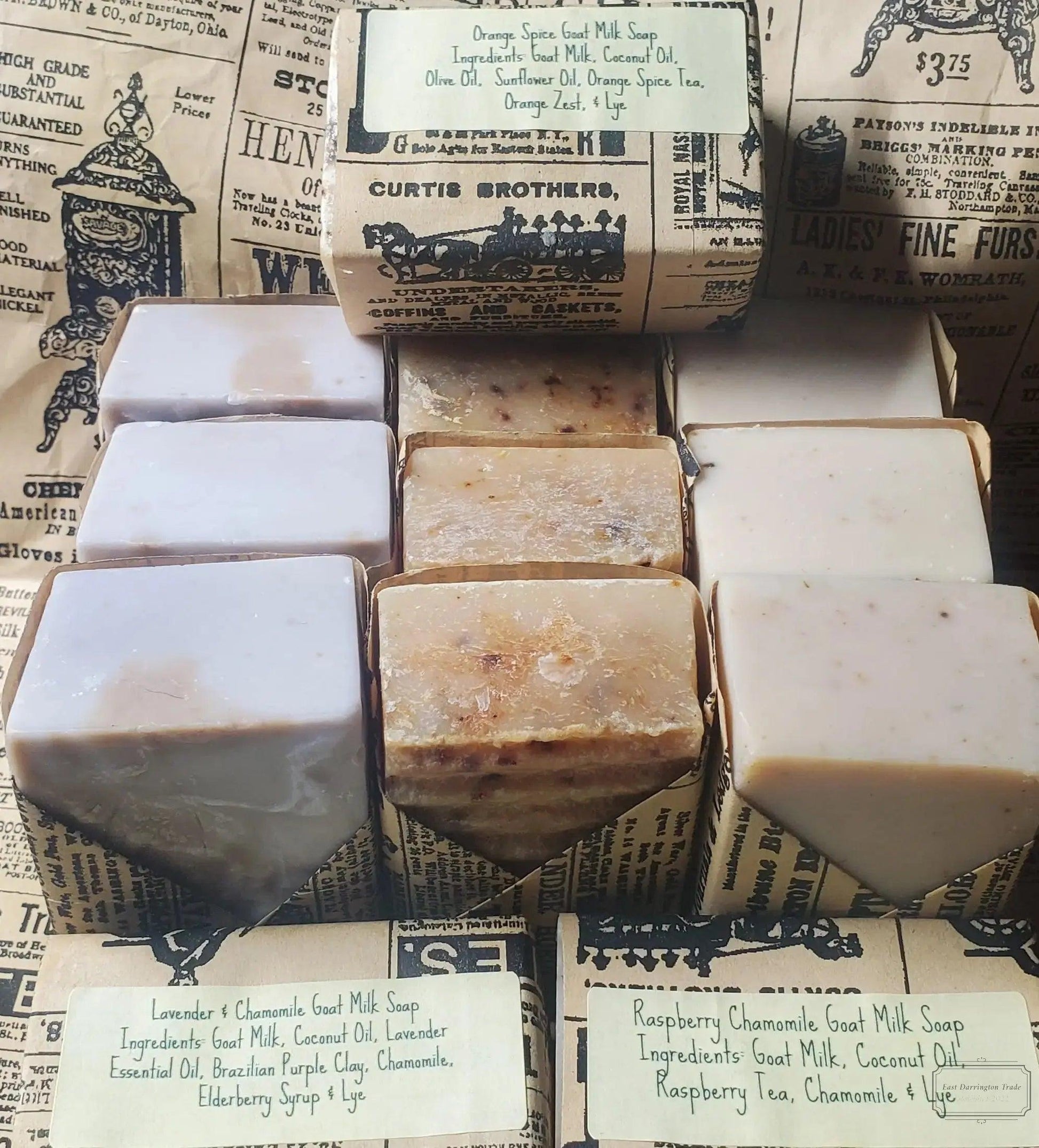 Shaving Bar - Goat Milk Soap Homemade Hand Poured Cold Process Goat Milk Soap - East Darrington Trade