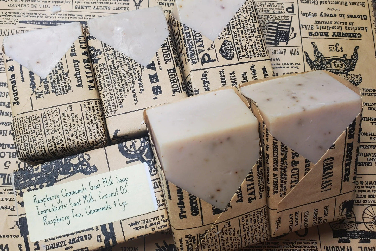 Raspberry Chamomile Soap Homemade Hand Poured Cold Process Goat Milk Soap - East Darrington Trade