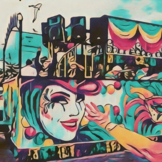 Digital Art Mardi Gras Vintage 1990