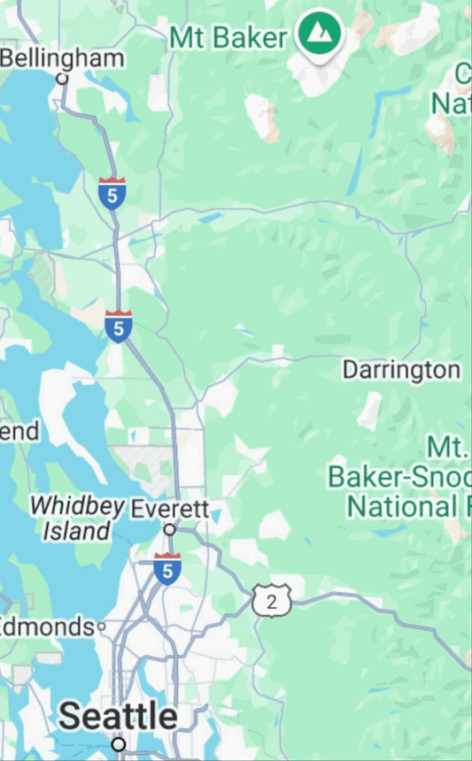 Map Darrington Washington State USA