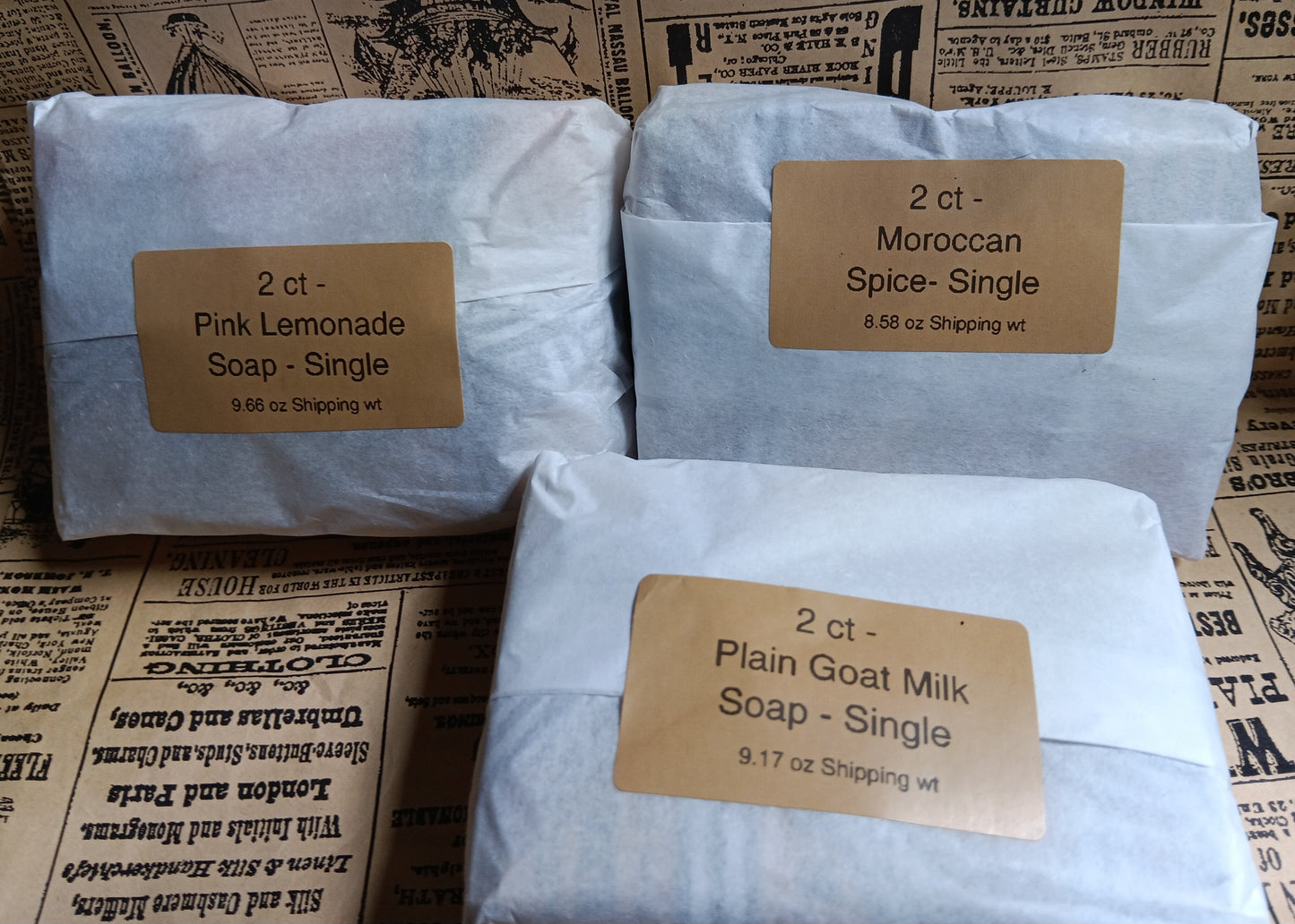 -Wholesale Only- Single Soaps - Mixed - Case of 6 Bars- Ready to Ship
